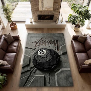 Stussy 8 Ball Rug - Etsy