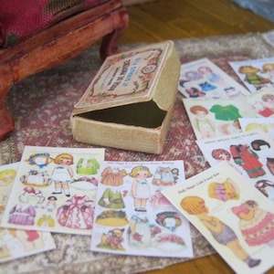 Box of Paper Dolls for Dollhouse