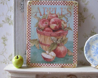 Apple Barrel Sign/Print for Dollhouse