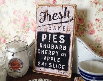 Vintage Distressed Bakery Sign for Dollhouse Miniature