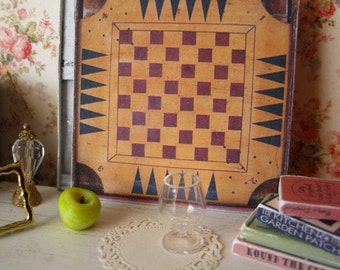 Vintage Gameboard/Sign for Dollhouse