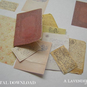 PDF Vintage Document Wallet for Dollhouse