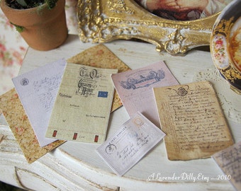 Vintage Document Wallet for Dollhouse 1:12th scale Miniature