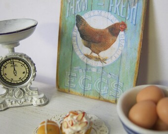 Farm Fresh Eggs Sign for Dollhouse