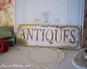 Antique Sign for Dollhouse