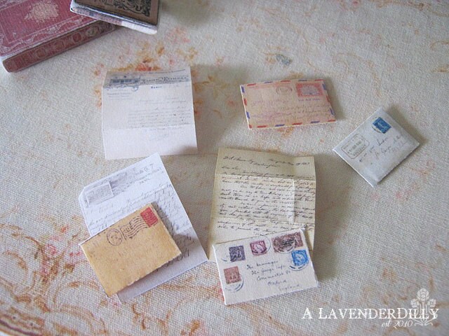 Distressed/vintage Set of Letters for Dollhouse Miniature 1:12th Scale ...
