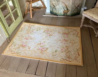 M Dollhouse Golden Rose Rug Carpet- NO FRINGE