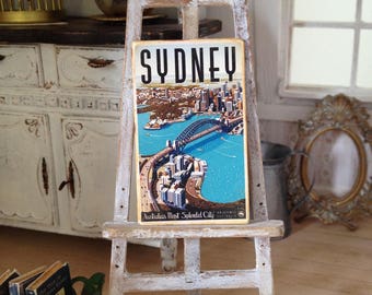 Sydney Travel Poster/Sign for Dollhouse Miniature