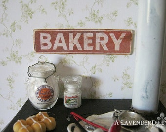 BAKERY Sign/Print for Dollhouse Miniature