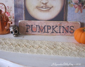 Pumpkins Sign/Print for Dollhouse