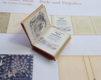 PDF Pride and Prejudice Book for Dollhouse Miniature 1/12 Scale DIGITAL DOWNLOAD