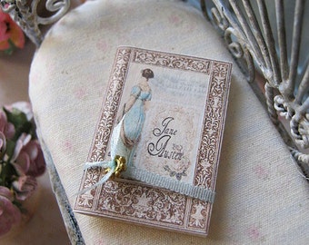 Jane Austen Illustrations with Folder for Dollhouse Miniature