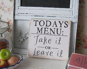 Today's Menu Sign for Dollhouse