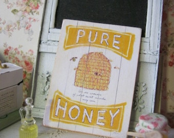 Honey Bee Sign/Print for Dollhouse