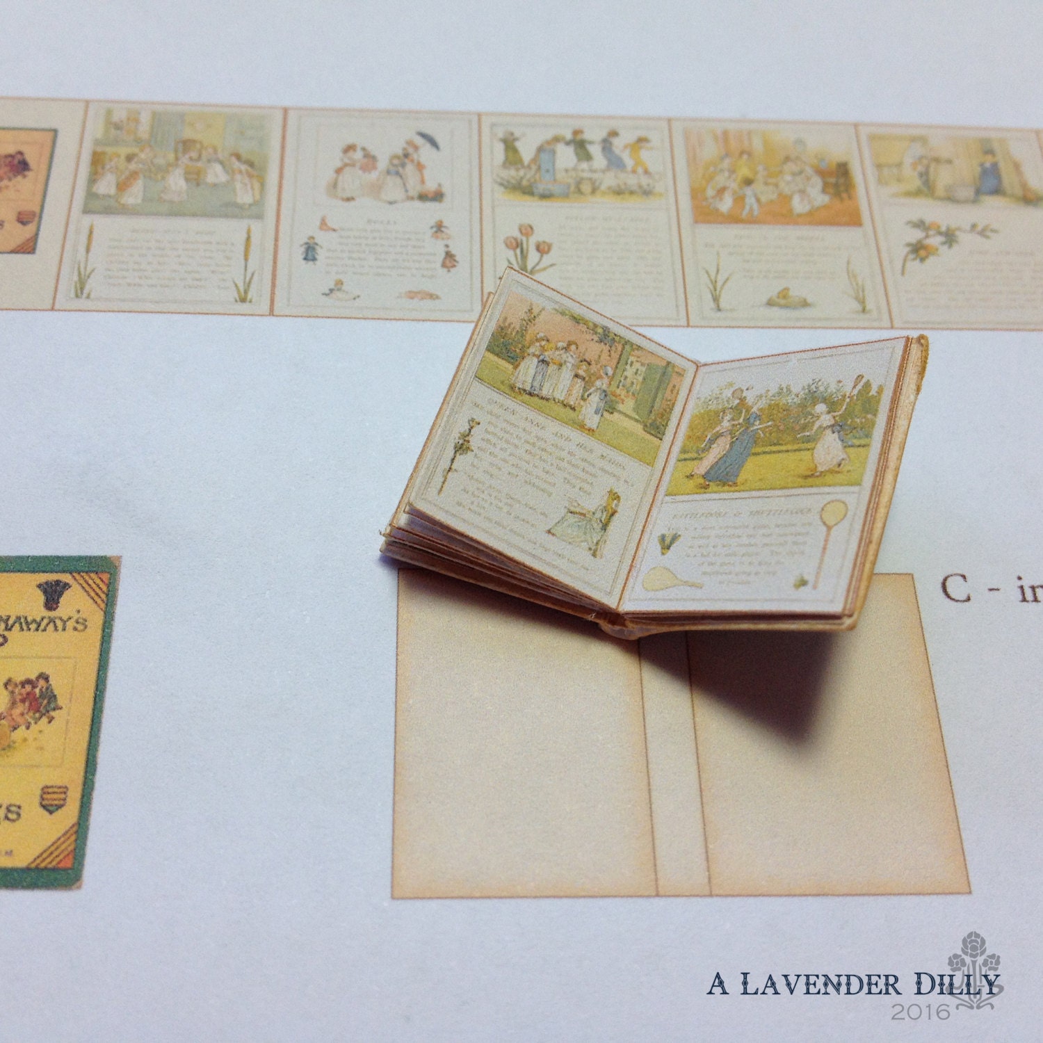 PDF 'Book of Games' Kate Greenaway Miniature Book for | Etsy