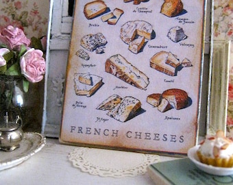 Fromage Cheese Print for Dollhouse