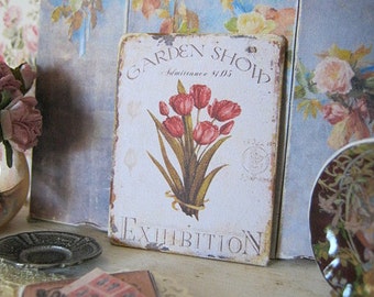 Tulip Garden Show Sign/Print for Dollhouse