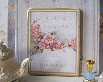 God Remembers Sign/Print for Dollhouse