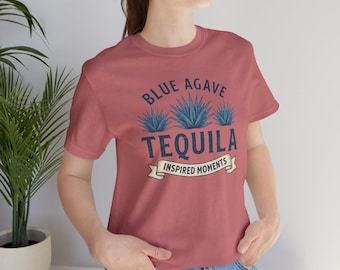 Blue Agave Tequila tee | Agave Illustration T-Shirt, Vintage Banner