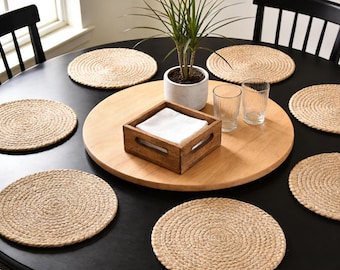 Square Mango Wood Napkin Holder with Burnished Finish, Restaurant Decor Style