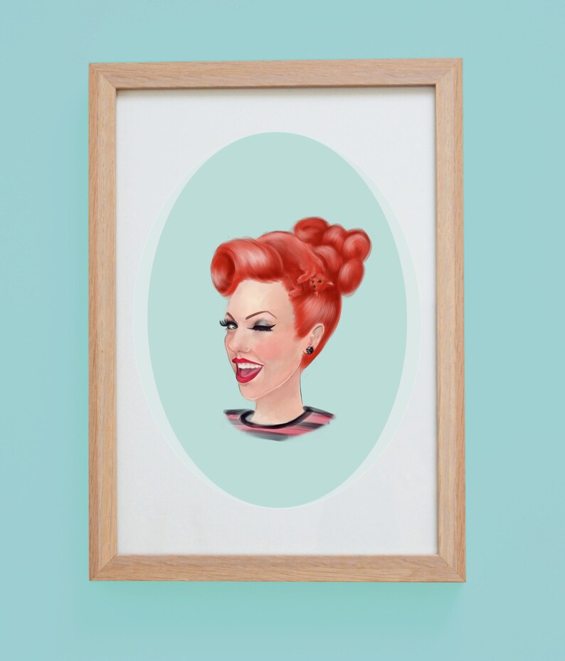 Vintage Pinup Cat Lover Art Print Poster Victory Rolls Dice Etsy