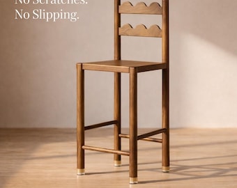 Solid Wood Bar Stools, Non Slip Legs, Custom Name Engraving, Counter Height Kitchen Stool, Bar Counter Chair  DL1011BZ