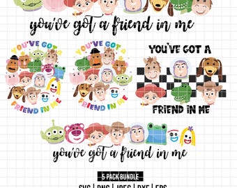 6573 - Toy Story 5 - You've got a friend in me svg, Eps, Png, Dxf, Jpeg (6 Designs)