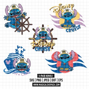 2939.海外ディズニークルーズラインピン アーティストチョイス スティッチ Stitch Cruise Images - Etsy