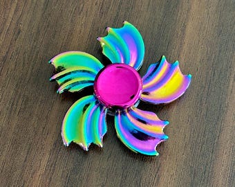Iridescent Mermaid Tail Fidget Spinner - Sea Creature Fish Fins Ocean Dragon Theme & Nautical Gear