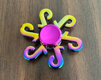 Iridescent Question Mark Fidget Spinner, Kinetic Desk Toy