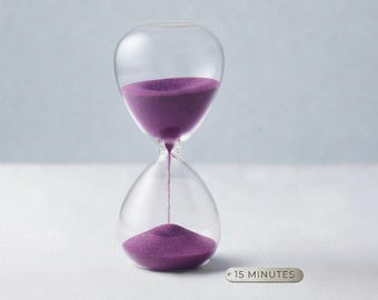 15 Minute Hourglass Sand Timer Colorful Glass Desk Decor Timer