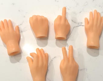 Tiny Hand Finger Puppets - Novelty Mini Hands for Fun, Pranks, Cat Pets, Videos & Gags