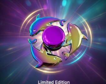 Iridescent Dolphin Fidget Spinner - An Ocean Lover Gift - Sea Creatures and Happy Tails