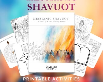 Messianic Shavuot Activities for Kids | Printable Coloring Pages, Crafts & Scripture Copywork | Feast of Weeks