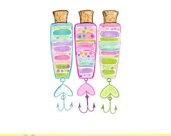 Fishing Lure PNG, Kids Fishing Shirt Design, Girl Fishing Graphic, Preppy Fish Hook Clipart, Summer Fishing PNG Download
