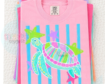 Tortuga marina PNG, clipart de tortuga costera, tortuga de playa en acuarela PNG, diseño de playa de verano, clipart de animales marinos, sublimación PN