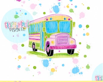 Autobus scolastico PNG, Ritorno a scuola PNG, Design per sublimazione per insegnanti, Clipart autobus scolastico retrò, Scuola materna, Asilo nido, Autista di autobus scolastico