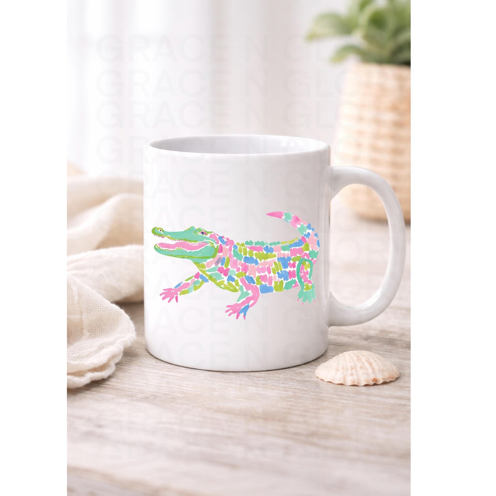 Preppy Alligator PNG, Colorful Gator Clipart, Cute Southern Gator PNG ...