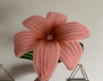 Light Pink handmade dropping lily flower