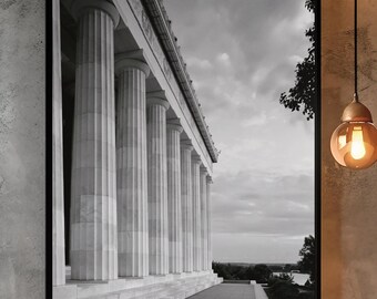 Classical Marble Columns Wall Art, Elegant Architecture Print, Doric Colonnade