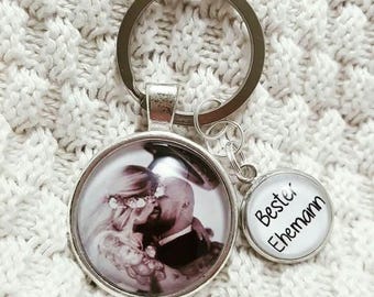 Personalisierter Schlüsselanhänger mit Foto, Datum, Spruch, Bild, Geburtstag, Fassungen, tolles Geschenk, individuell, Muttertag, Hochzeit