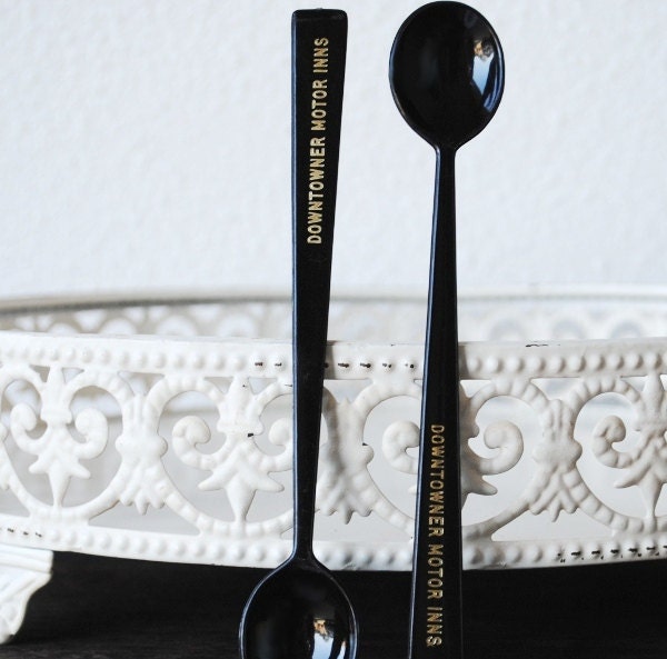 Vintage Swizzle Stick Spoons Bakersfield CA Downtowner Motor Etsy