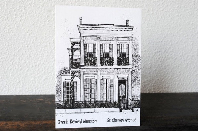 Vintage Stationery Cards New Orleans Historic Architecture Etsy