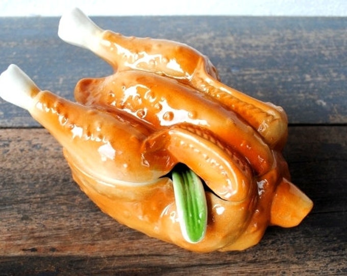 Thanksgiving Turkey Gravy Boat Serving Dish With Lid & Ladle Spoon