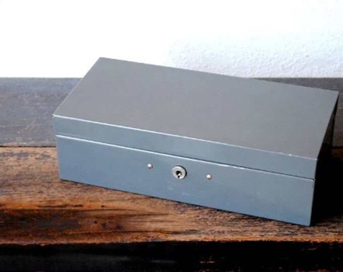 Industrial Metal Cash Box Steel Master Grey File Storage Etsy