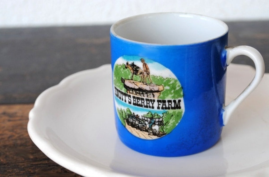 Vintage Knotts Berry Farm Souvenir Miniature Cup Porcelain Mug Etsy