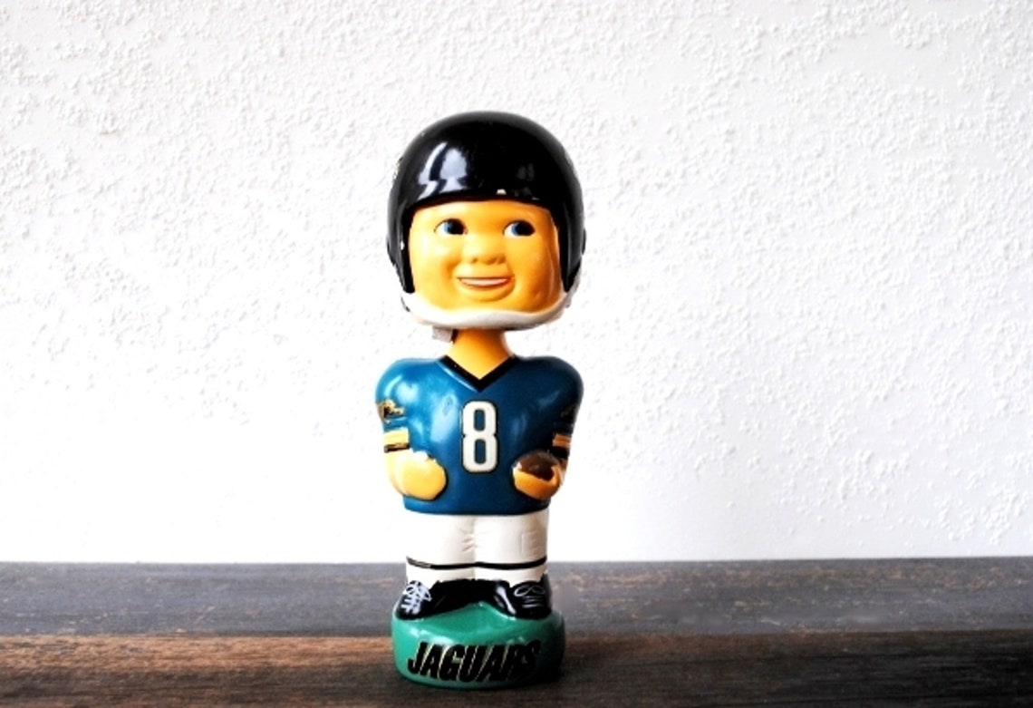 Vintage Bobblehead Doll Football Player Jacksonville Jaguars Etsy