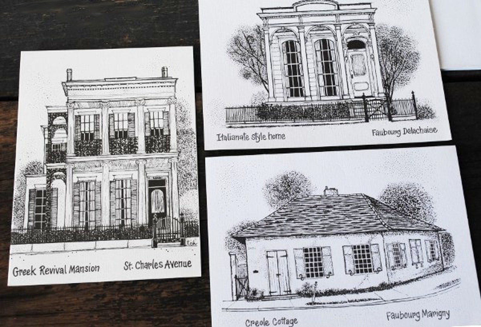 Vintage Stationery Cards New Orleans Historic Architecture Etsy