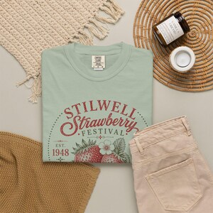 Stilwell Oklahoma Strawberry Festival Comfort Colors Tee, Cottagecore Summer Fruit Shirt image 10