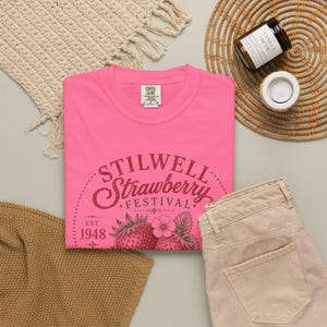 Stilwell Oklahoma Strawberry Festival Comfort Colors Tee, Cottagecore Summer Fruit Shirt image 15